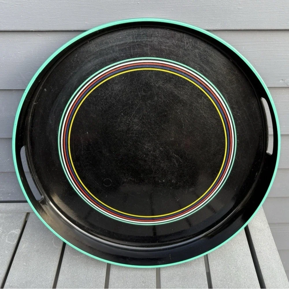 Vintage Studio Nova Larry Laslo laquered cocktail serving tray 1980's Japan